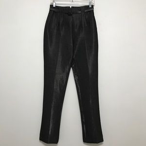 Ralph Lauren Collection Purple Label Shiny Gunmetal Gray Pants